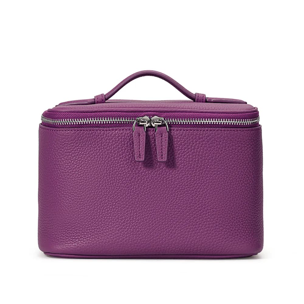 Aidanni Petit sac carré en cuir véritable, sac à main de grande capacité pour femme, trousse à cosmé