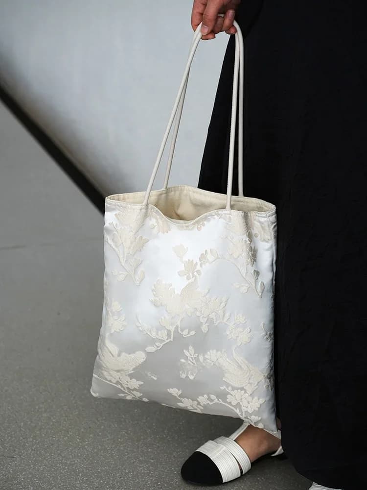 Sac cabas jacquard original, sacs carrés pour femme, sacs uniques, sacs pour femme, nouveau style ch