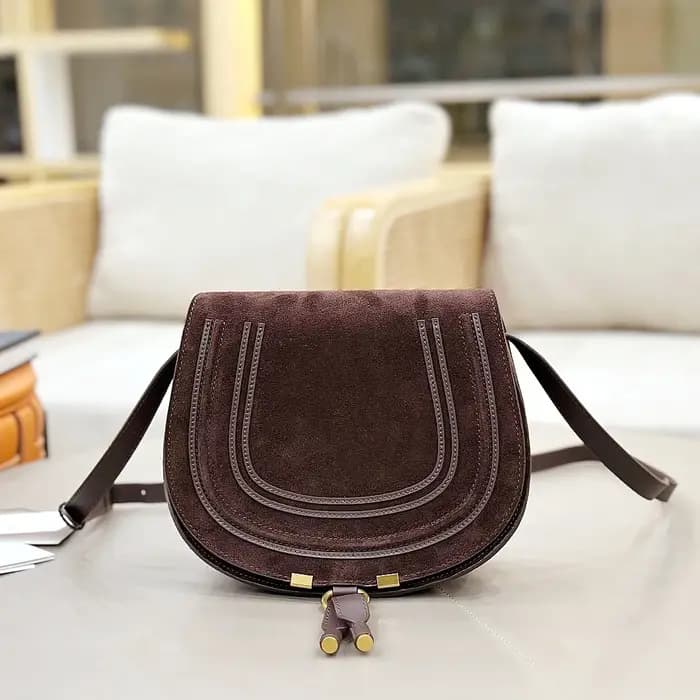 Sac bandoulière rétro en daim, sac à main vintage en cuir de vachette, sac bandoulière classique en