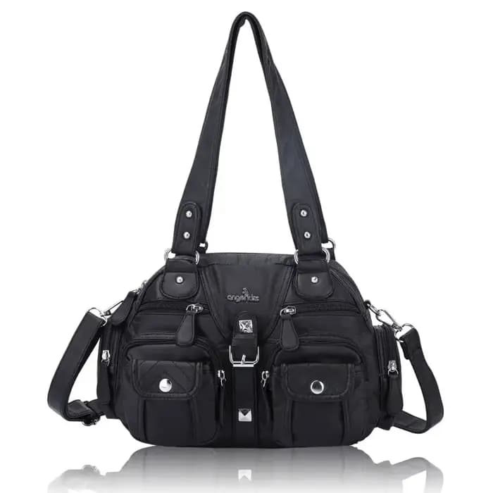 Sac à main Angel Kiss pour femme, petit sac à bandoulière en PU avec poignée supérieure, sac à bando