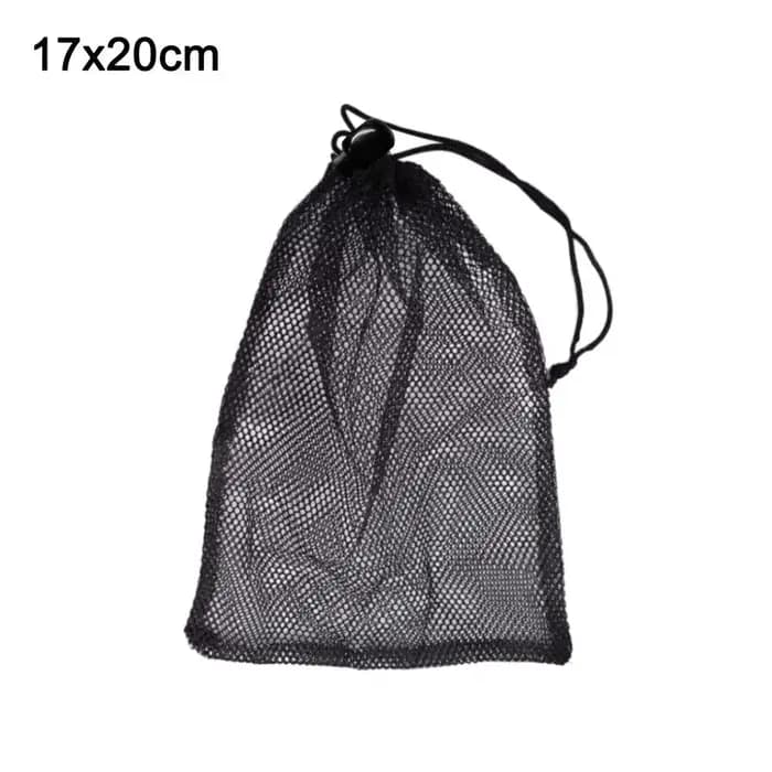 Nouveau Pochette de rangement à cordon polyvalent, sac à linge en Nylon noir, pochette en maille res