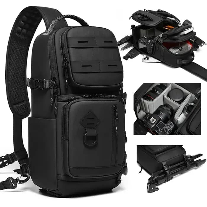 Sac à bandoulière tactique Compact pour appareil photo, sac à dos à une épaule pour photographe, Pac
