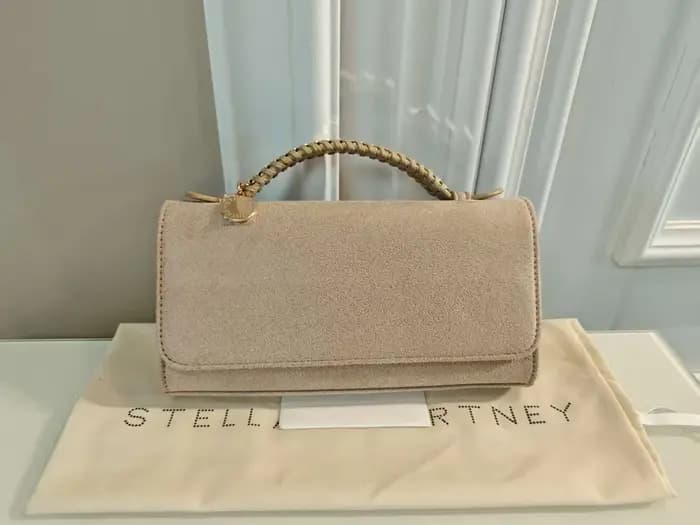 Sac à main en daim Stella pour femme, sac bandoulière à pois argentés, sac polyvalent à porter à la