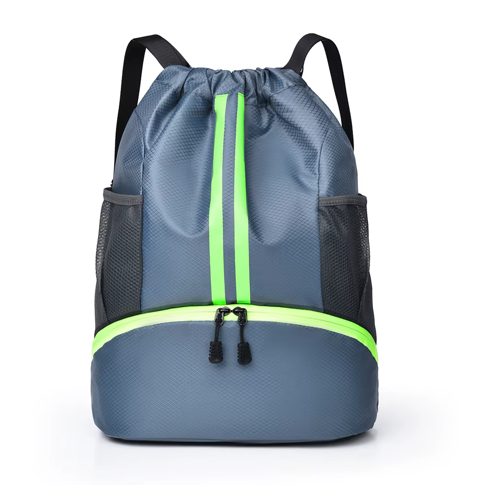 Sac à dos de sport et de yoga à grande capacité avec cordon de serrage - Sac de sport d'extérieur po