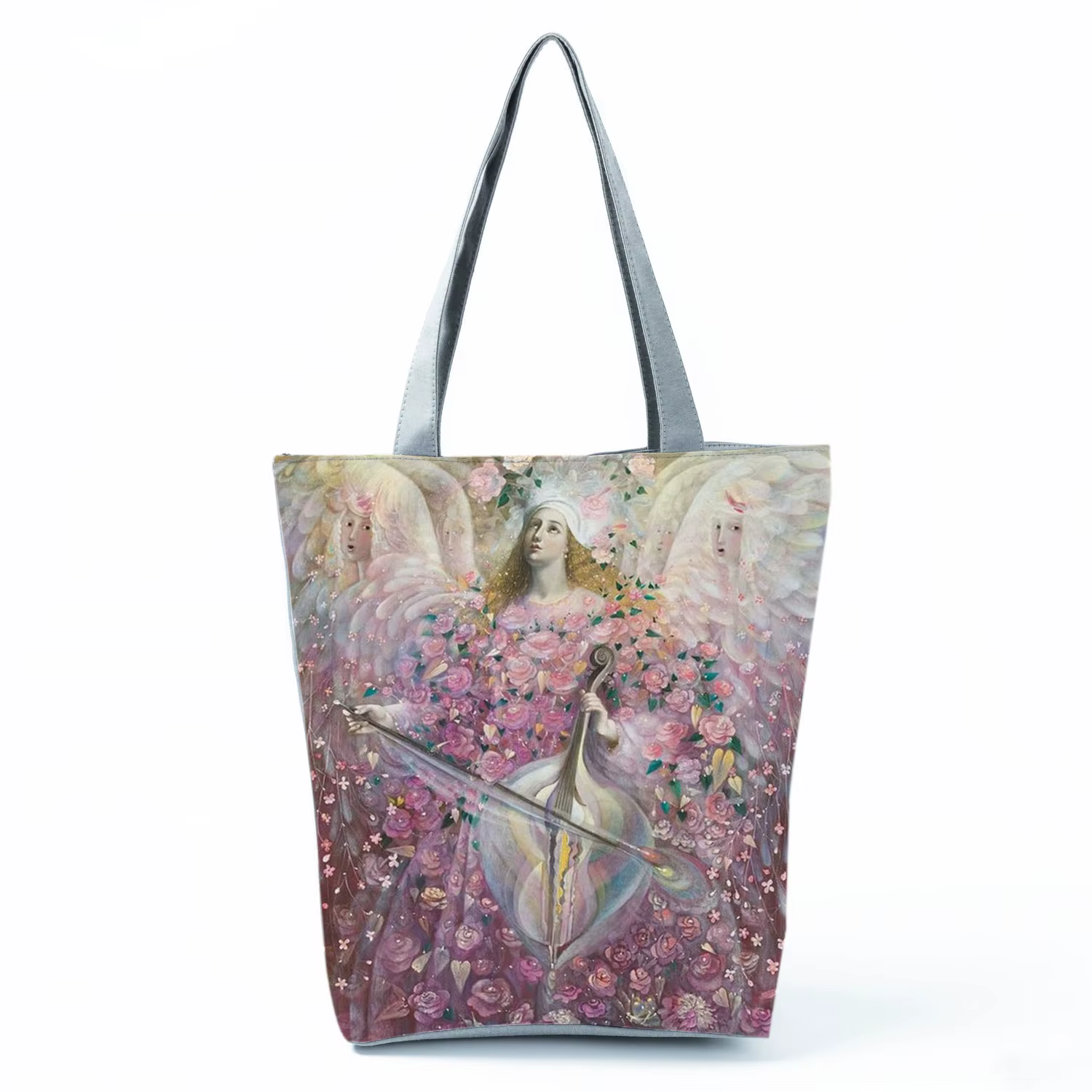 Sacs à main College Sacred Saintess pour femmes, sac à provisions personnalisé, spinal et bébé, fourre-tout décontracté pliant, cuillère à soupe de voyage, initié réutilisable
