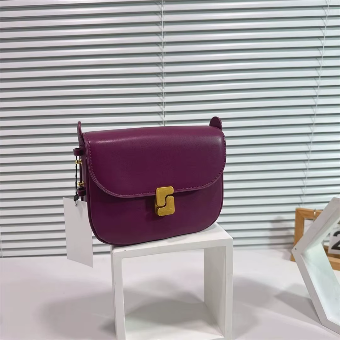 Sac 2026, design français pour femmes, couche supérieure en cuir de vachette, petit sac carré, texture tofu, sac bandoulière simple