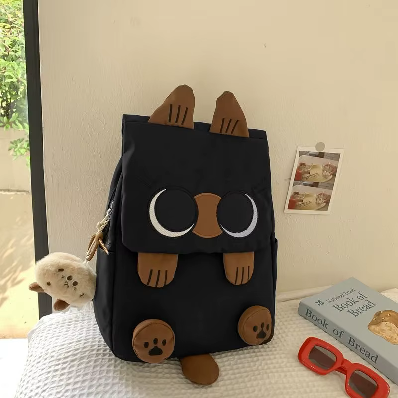 Sac à dos chat siamois pour étudiant, sac d'école preppy, sac à dos en nylon, mignon, haute capacité, mode, sac à dos polyvalent, fille, garçon, sac de voyage