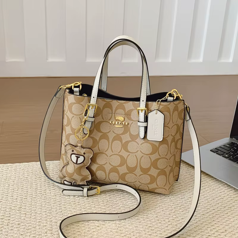 Sac à main messager chic et minimaliste de style parisien pour femmes, avec un design vintage en cuir et un logo en lettres