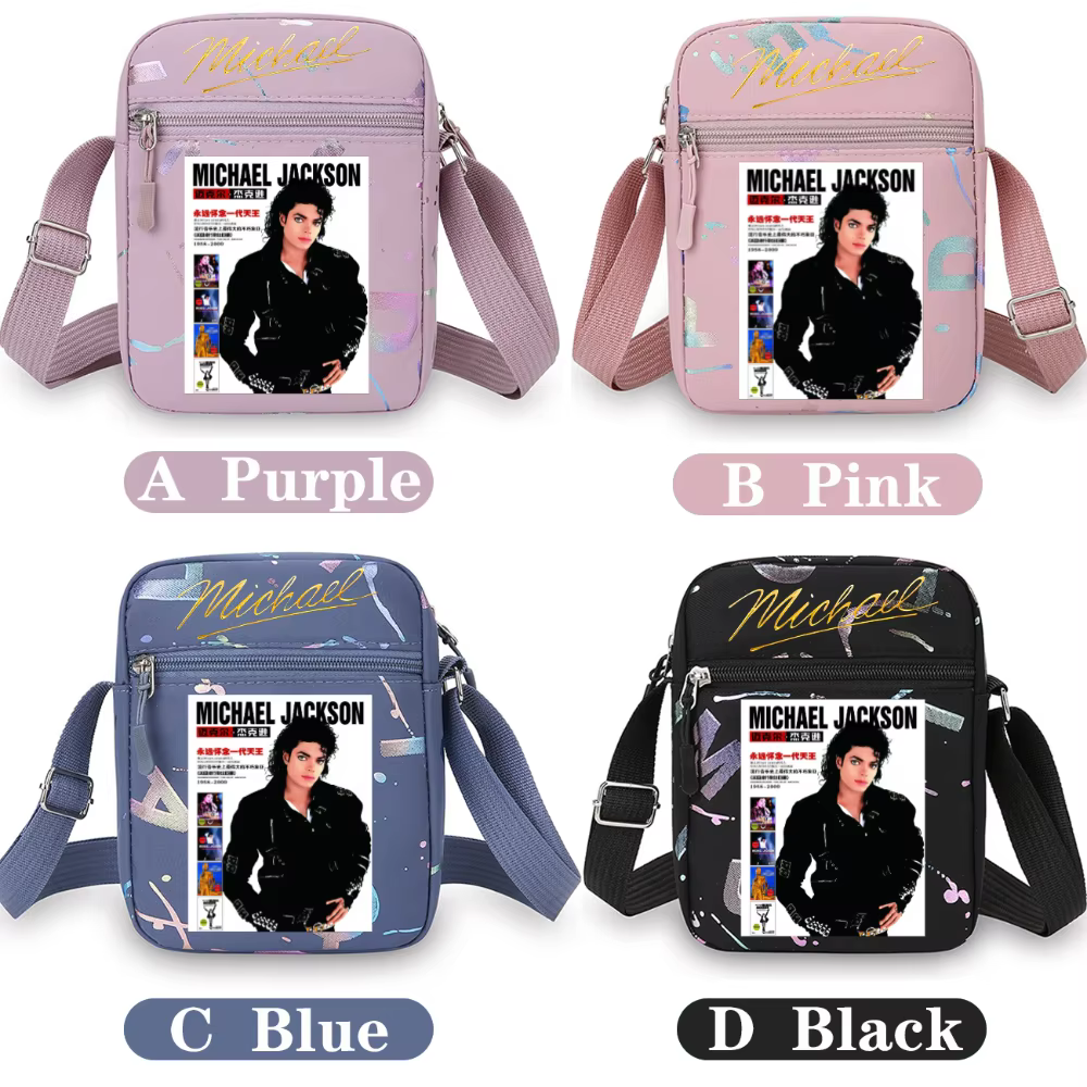 Sacs à bandoulière King of Pop Michael Jackson, sac à bandoulière imprimé MJ pour femmes, sacs à main de grande capacité, sacs légers pour téléphone portable